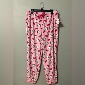 Hello Kitty Pink Pajama Pants Size: L